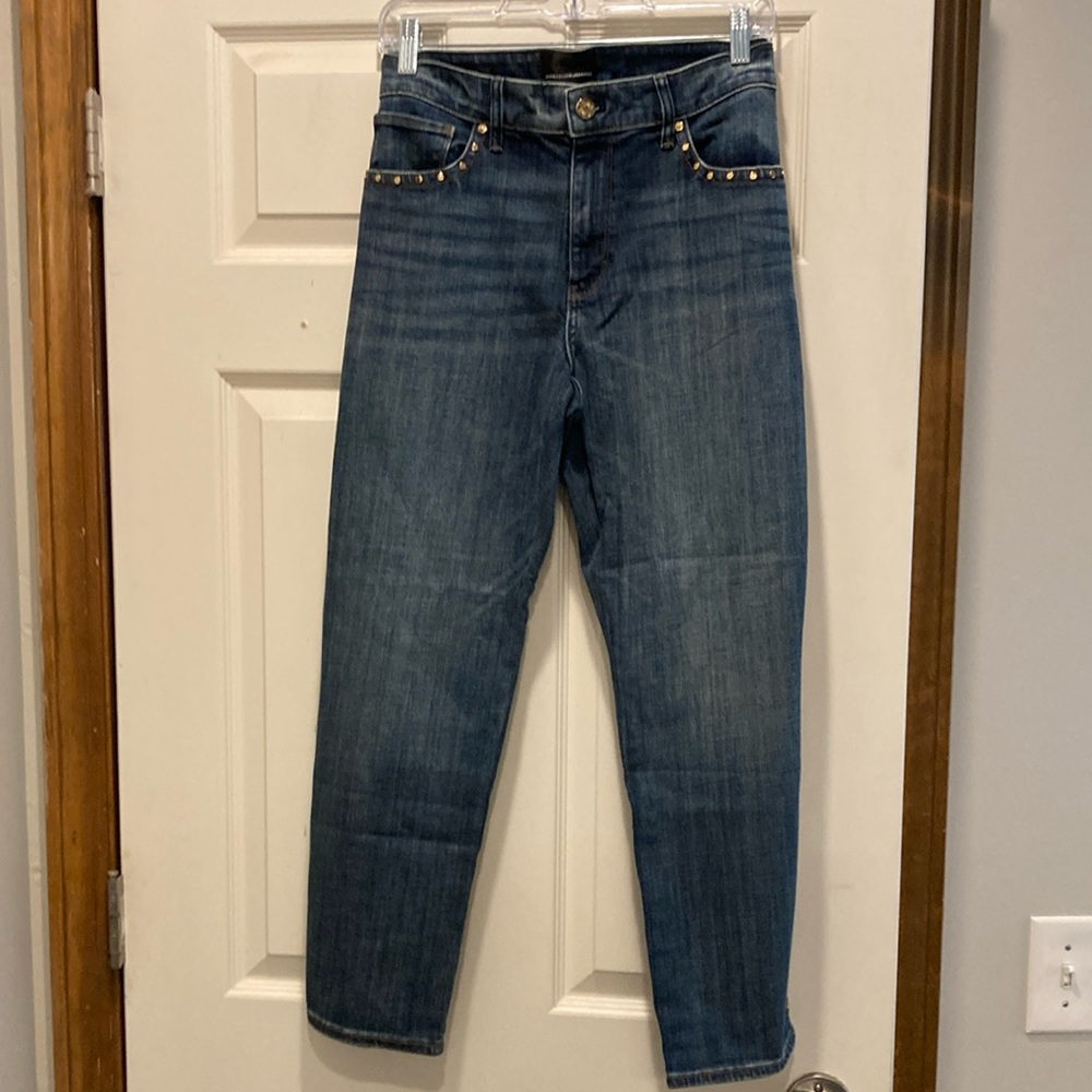 White House Black Market Blue Cropped Ankle Jeans